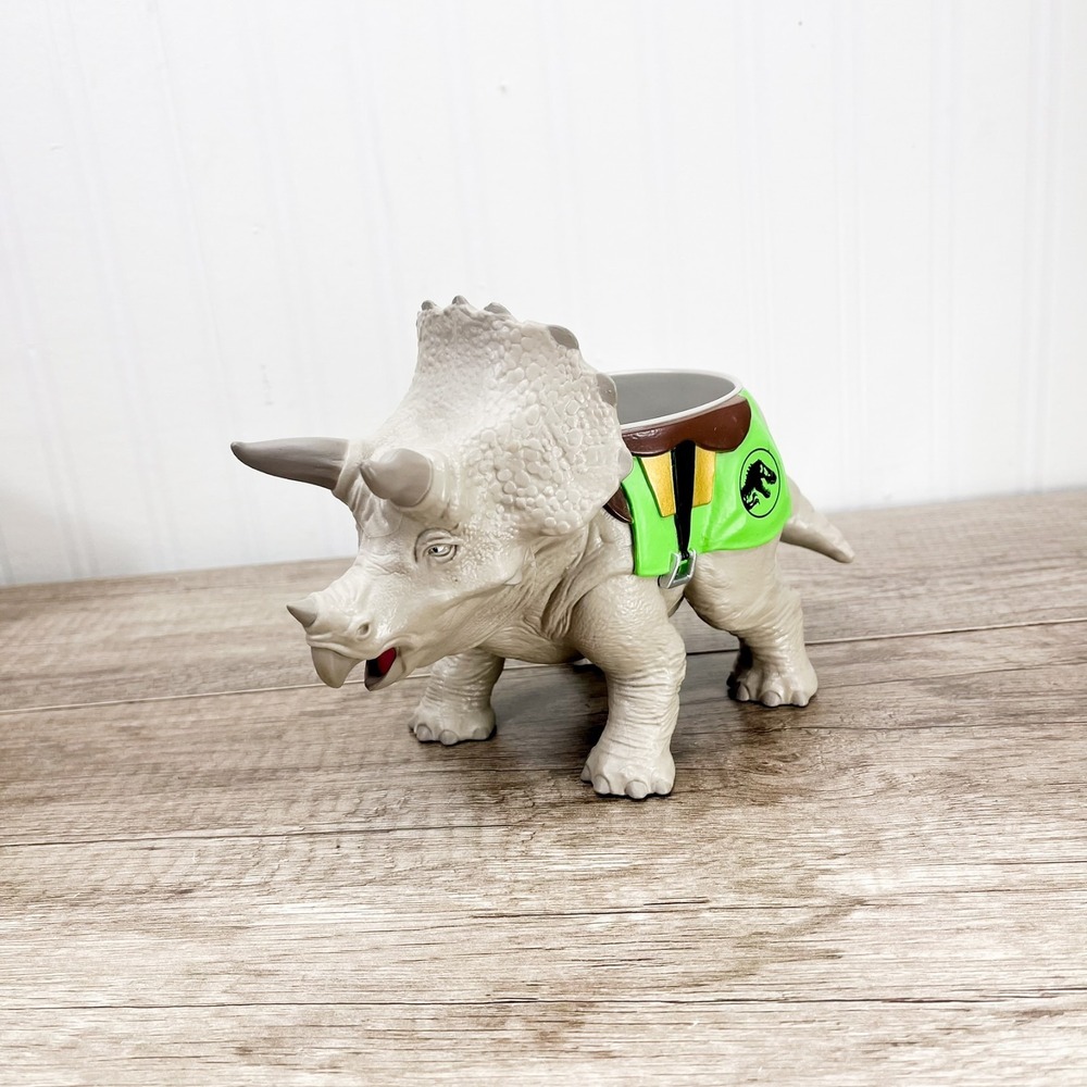 Jurassic World Park Live Tour Triceratops Dinosaur Hard Rubber Bowl Cup‎